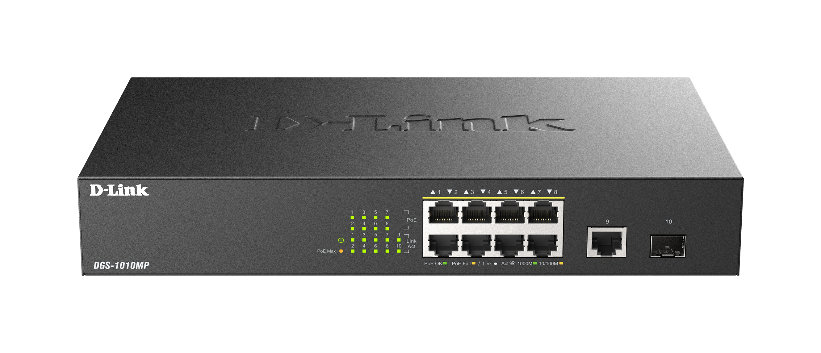 D-Link 10 портовый Gigabit PoE коммутатор DGS-1010MP