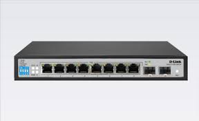 D-Link 8 портовый Full PoE Gigabit Smart коммутатор с 2 SFP DGS-F1100-10PS