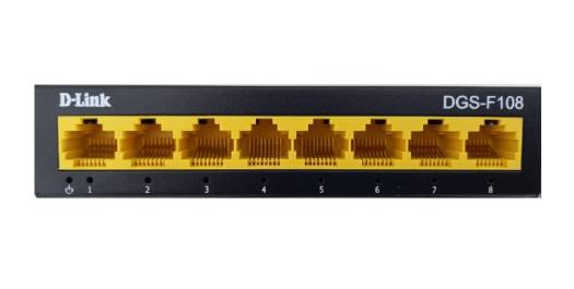 D-Link 8 портовый Gigabit Unmanaged коммутатор DGS-F108