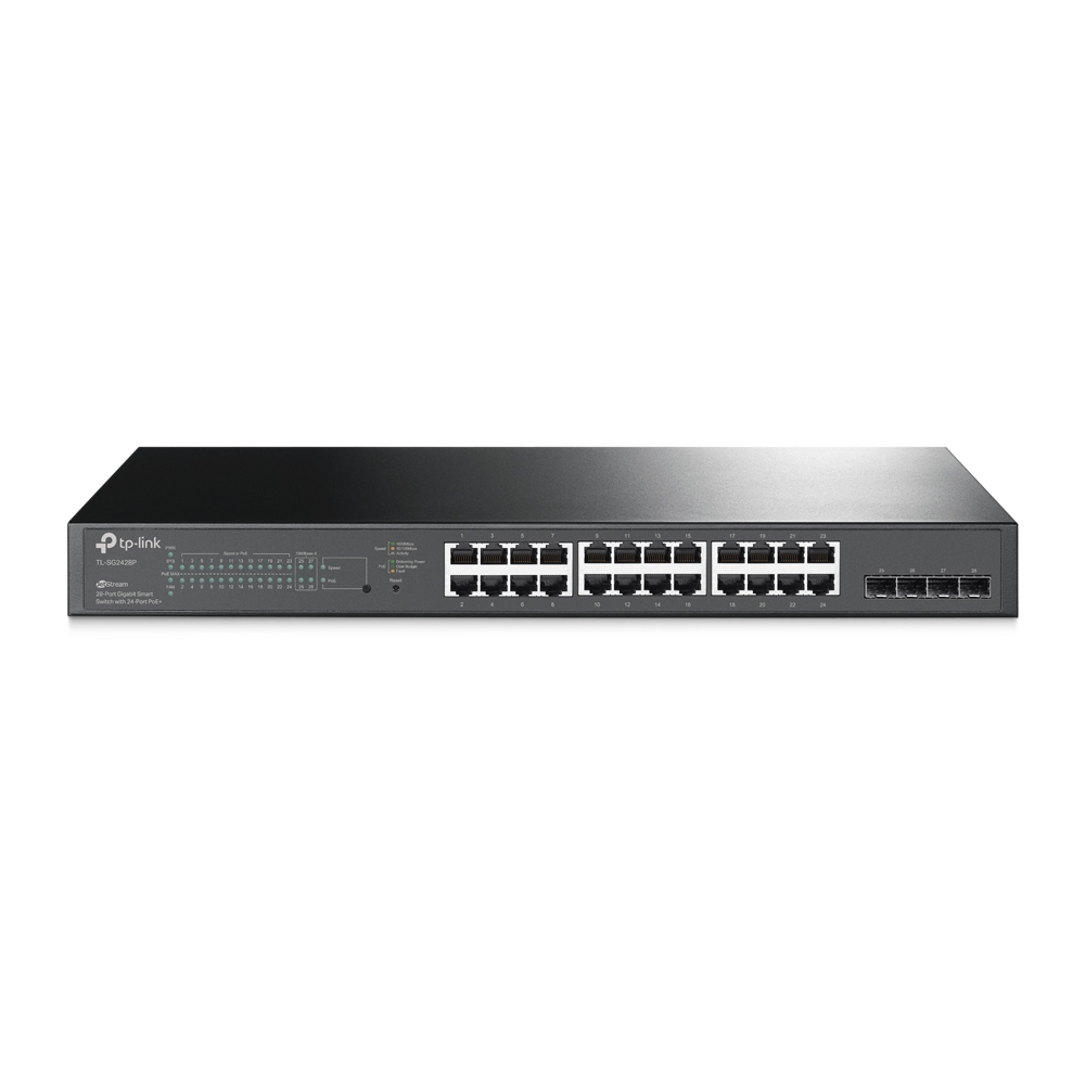 TP-Link 28 портовый Gigabit коммутатор с 24 Port PoE SG2428P