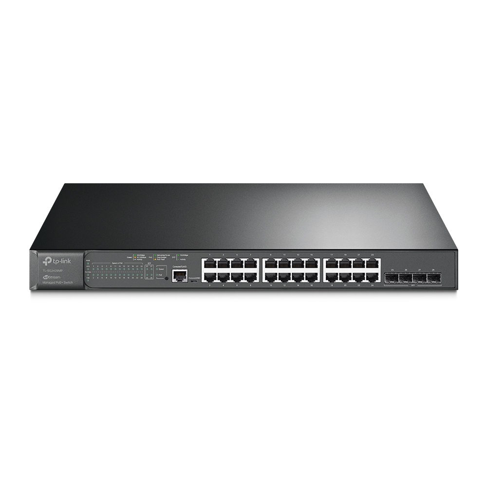 TP-Link 28 портовый L2+ Managed Gigabit коммутатор с 24 Port PoE+ SG3428MP