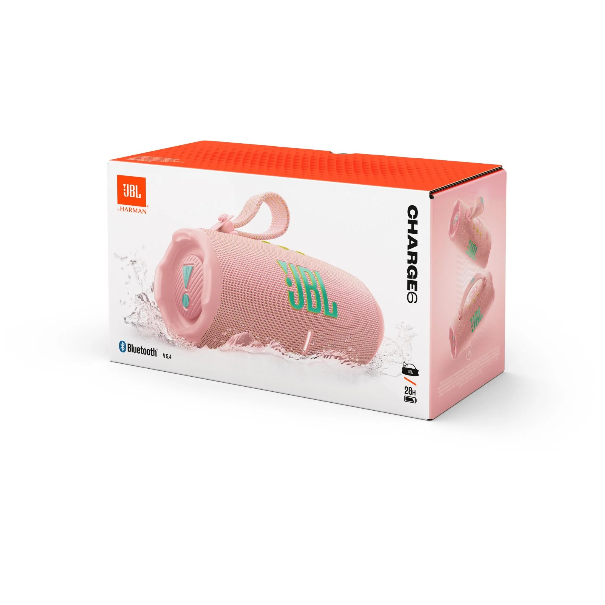 مكبر صوت محمول JBL Charge 6 باللون الوردي (JBLCHARGE6PINK)