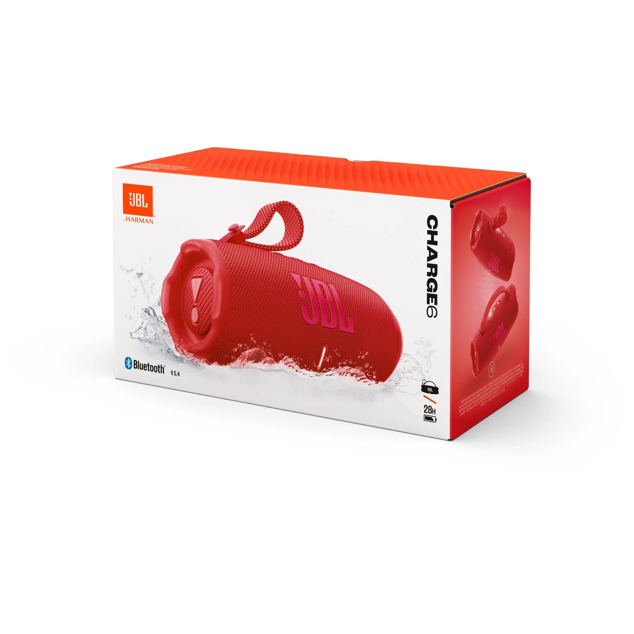 مكبر صوت محمول JBL Charge 6 باللون الأحمر (JBLCHARGE6RED)