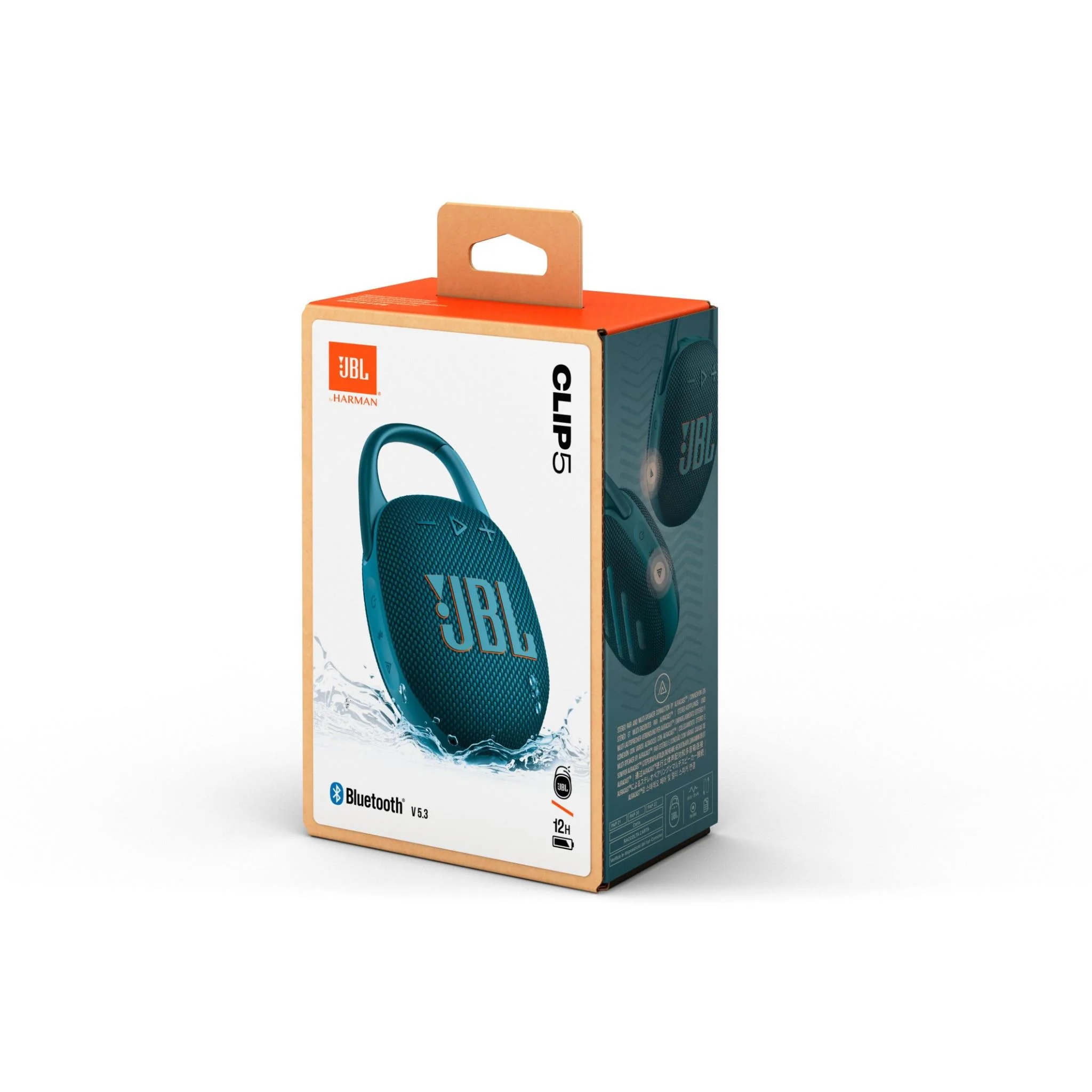 مكبر صوت محمول JBL Clip 5 باللون الأزرق (JBLCLIP5BLU)
