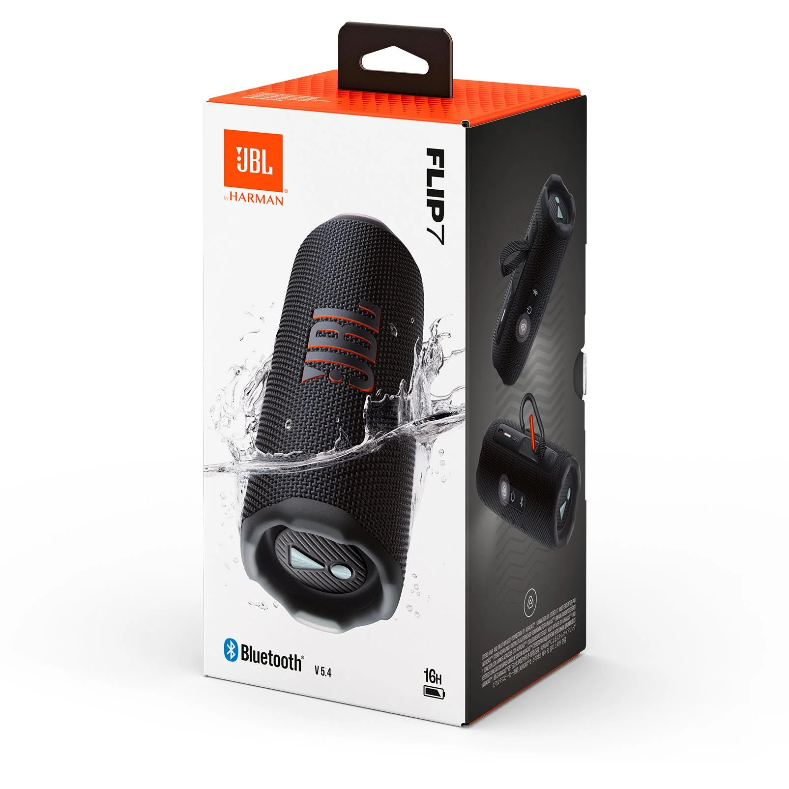 Портативная колонка JBL Flip 7, Чёрная (JBLFLIP7BLK)