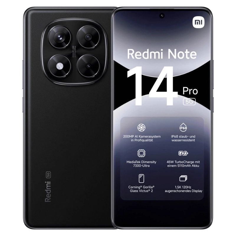 Xiaomi Redmi Note 14 Pro NFC 12 ГБ / 512 ГБ 5G Чёрный