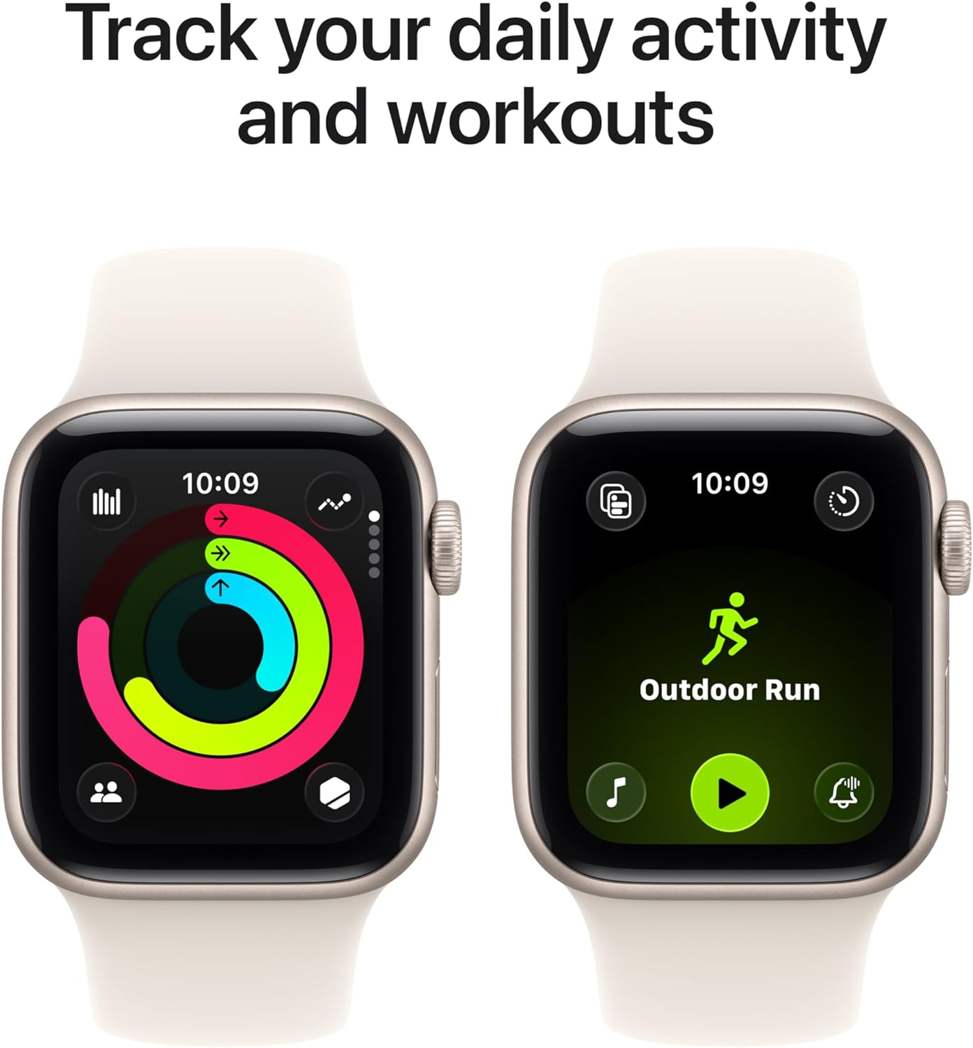 Apple Watch SE 3 GPS 40mm Starlight алюминиевый корпус с ремешком Starlight Sport (MEH34) S/M