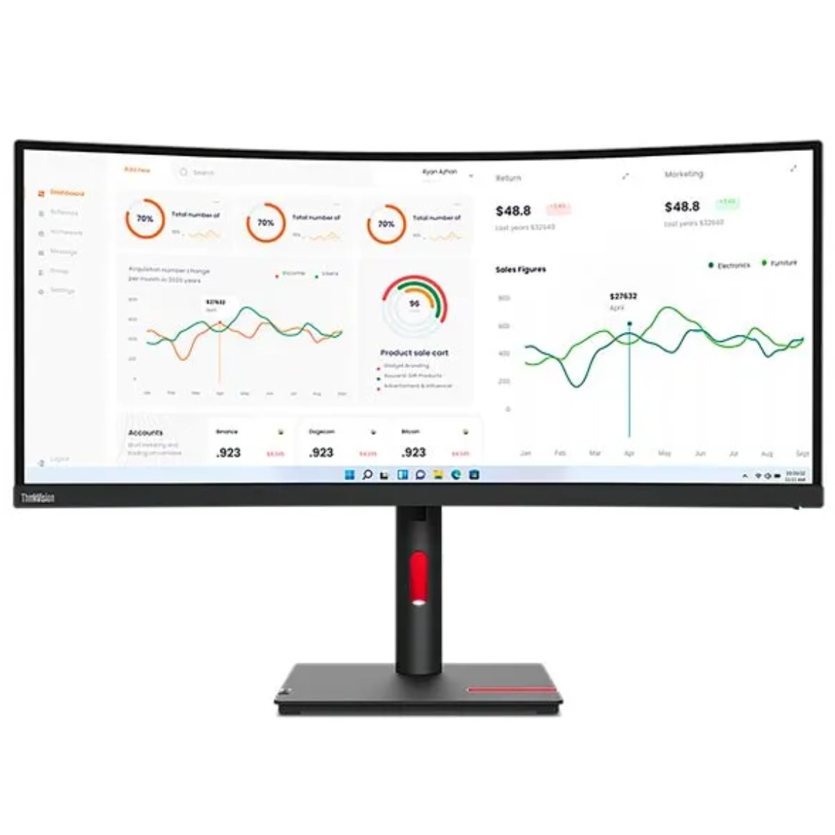 شاشة Lenovo ThinkVision T34w-30 (63D4GAT1UK)