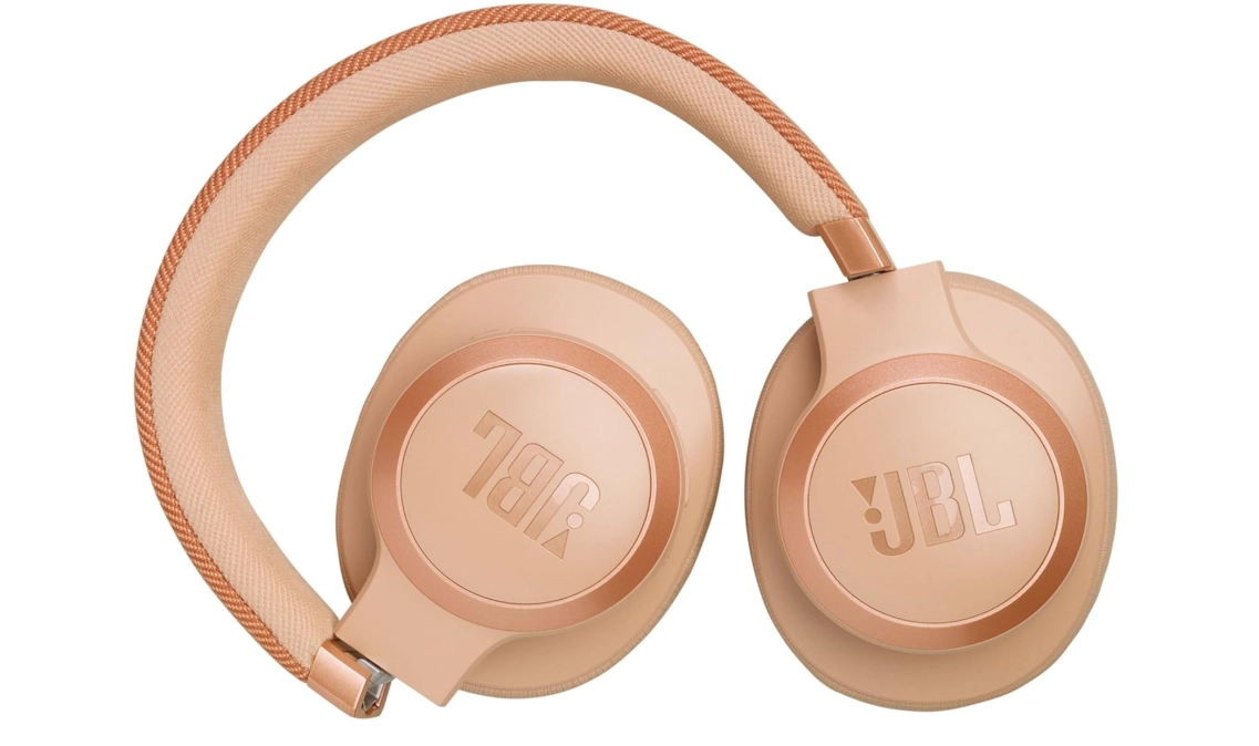سماعات أذن لاسلكية JBL Live 770NC باللون الرملي