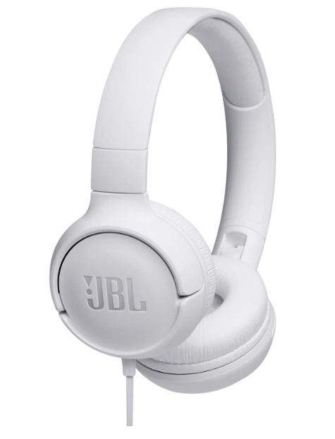 سماعات رأس سلكية JBL T500 باللون الأبيض