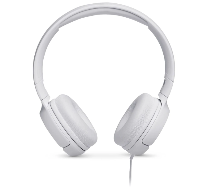 JBL T500 Wired On-Ear Headphones,white