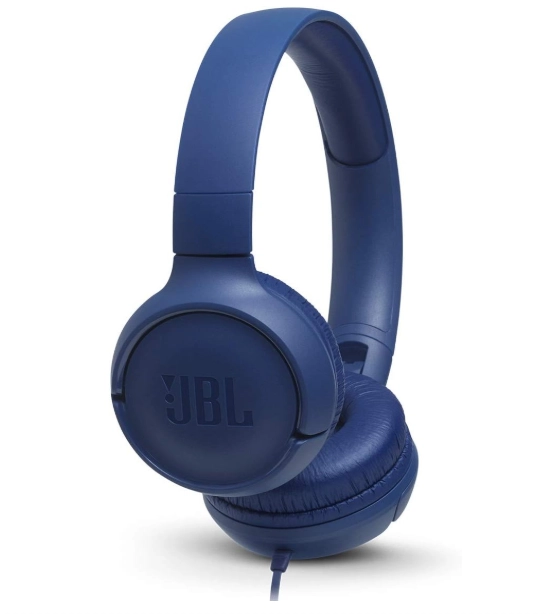 سماعات رأس سلكية JBL T500 باللون الأزرق