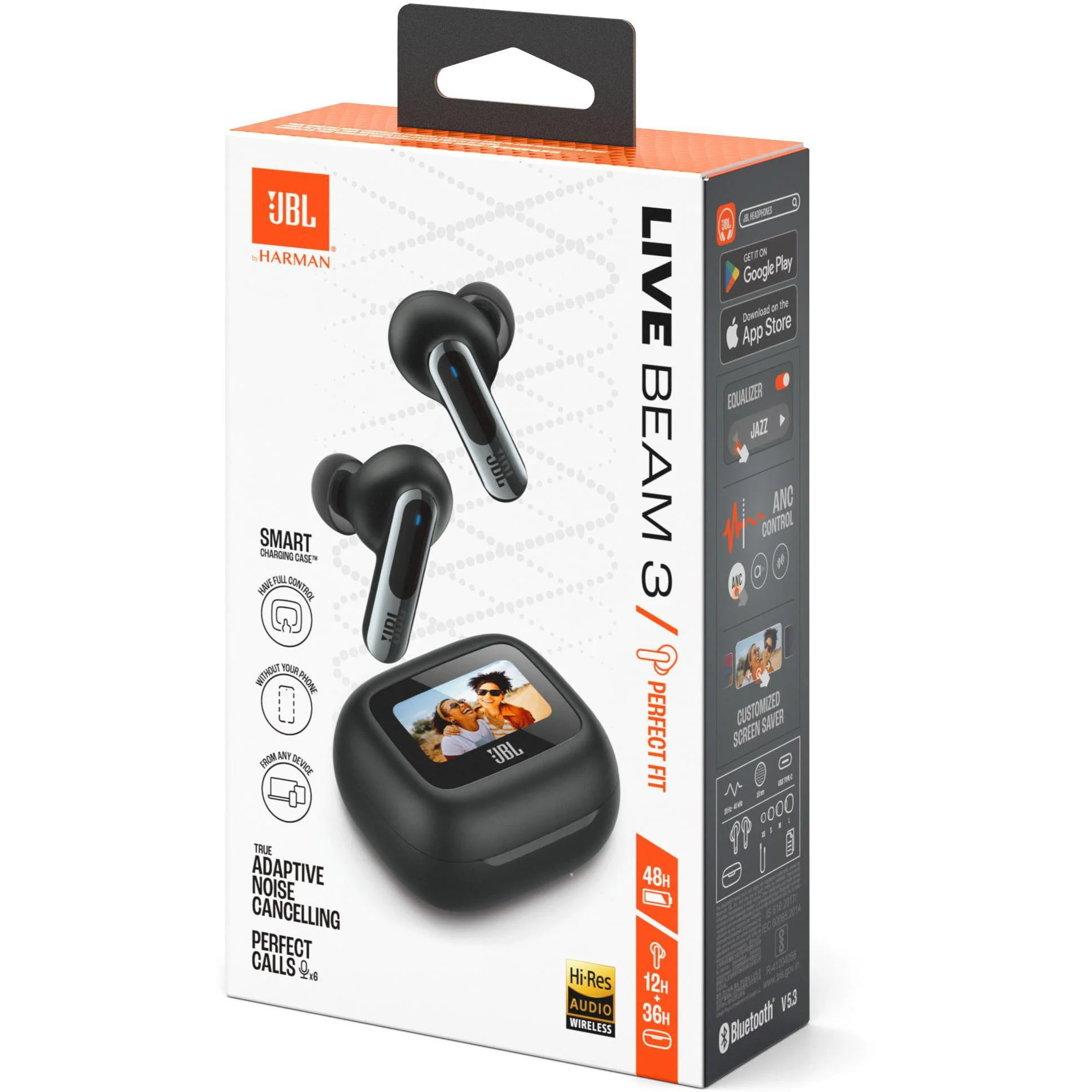 سماعات أذن لاسلكية JBL Live Beam 3 باللون الأسود