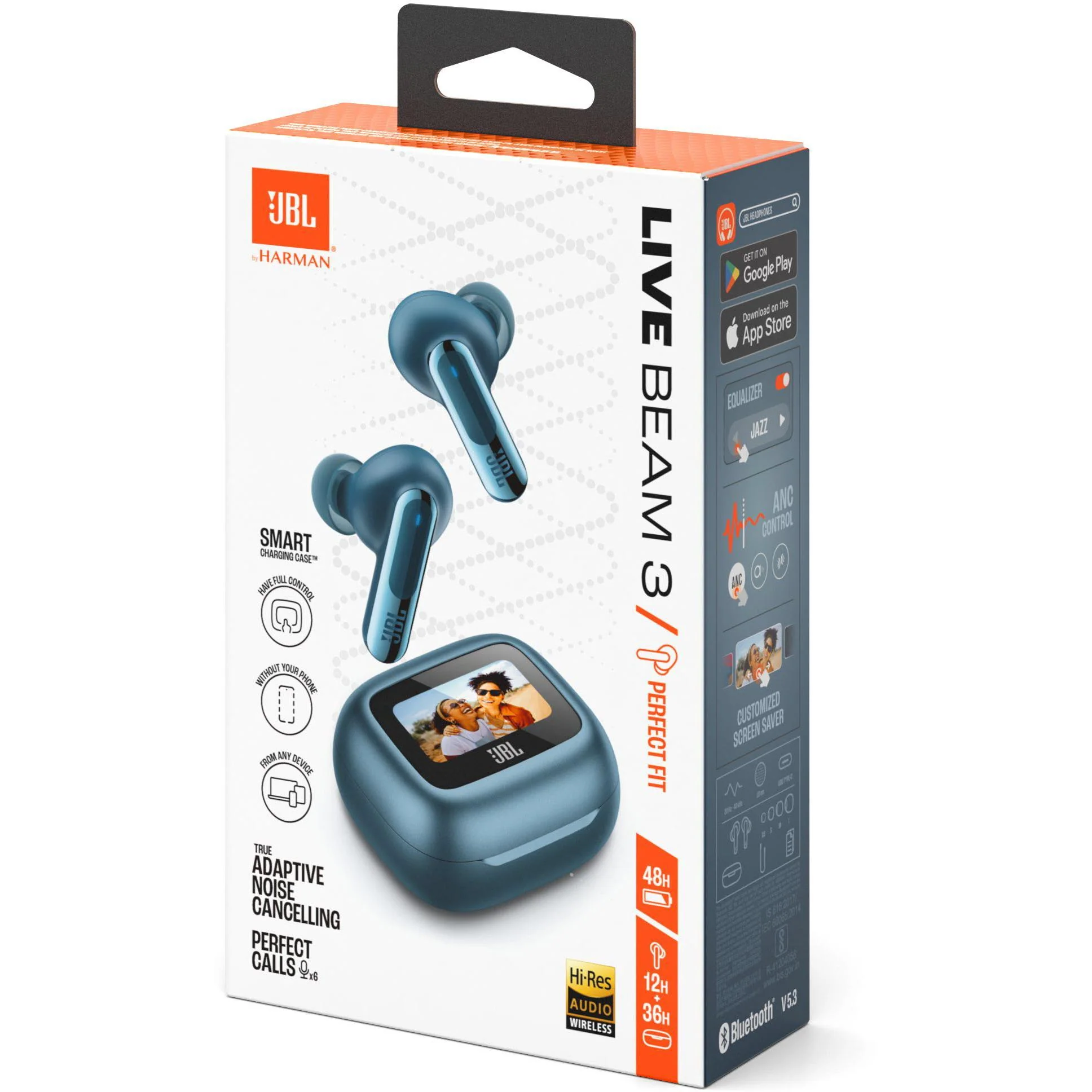 سماعات أذن لاسلكية JBL Live Beam 3 باللون الأزرق
