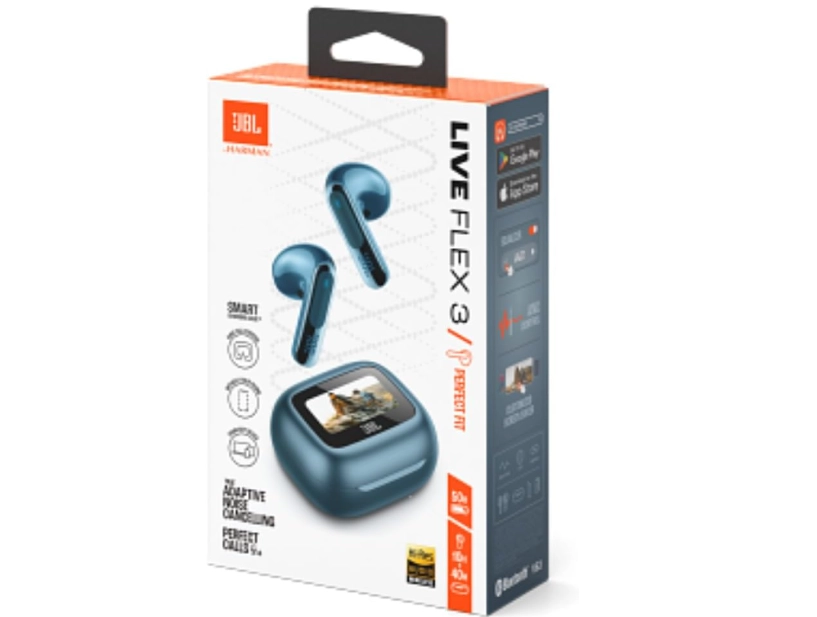 سماعات أذن لاسلكية JBL Live Flex 3 باللون الأزرق
