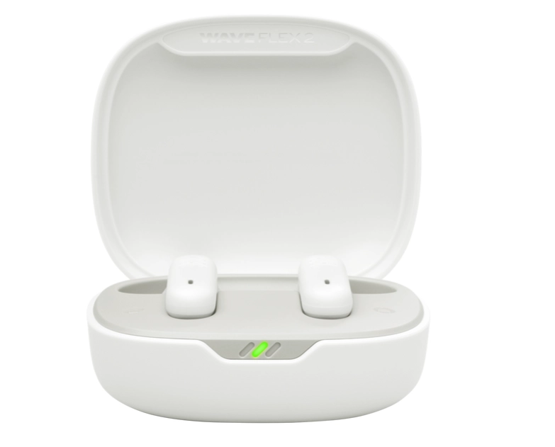سماعات أذن لاسلكية JBL Wave Flex 2 باللون الأبيض