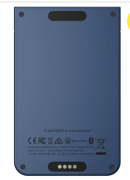 Plaud Note NB-100 Portable Voice Recorder Navy Blue