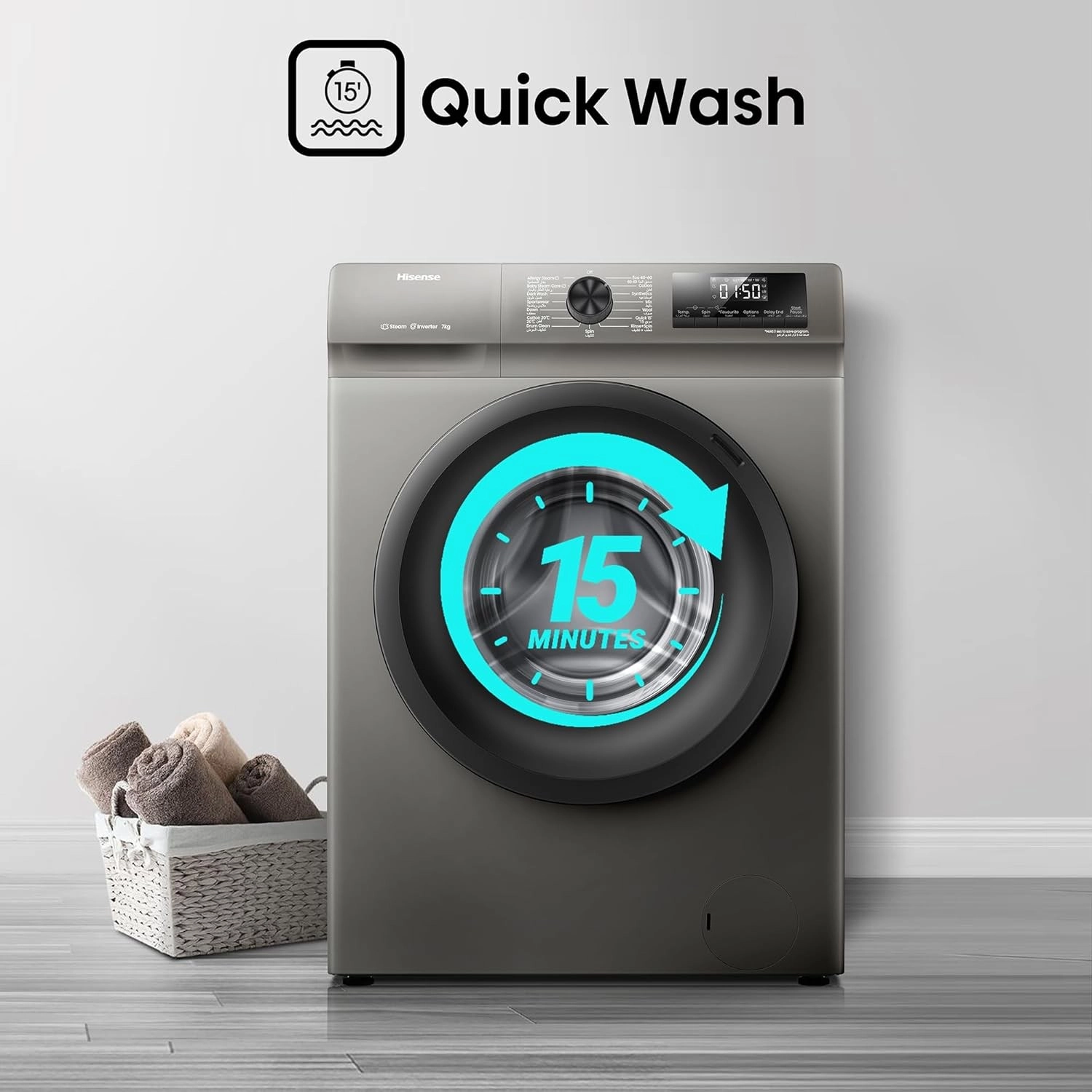 Hisense Front Load Washing Machine 7 кг (WFQP7012JT)