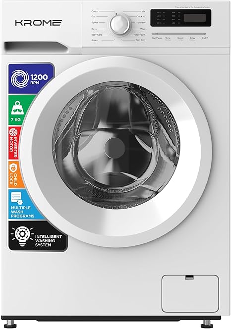 Krome Washing Machine KR-WFL707WIS White