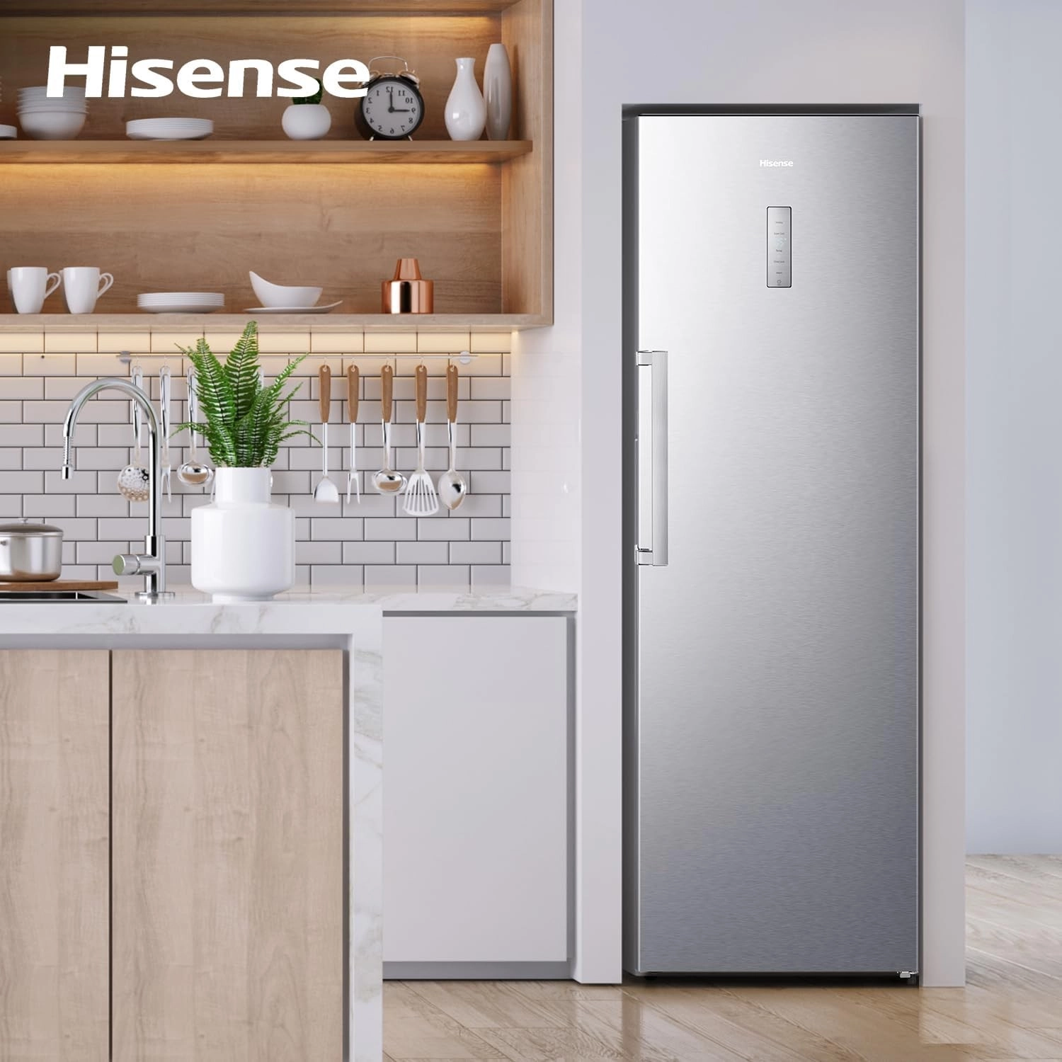Отдельностоящий однодверный холодильник Hisense 484 л Inox (RL3N484NAI)