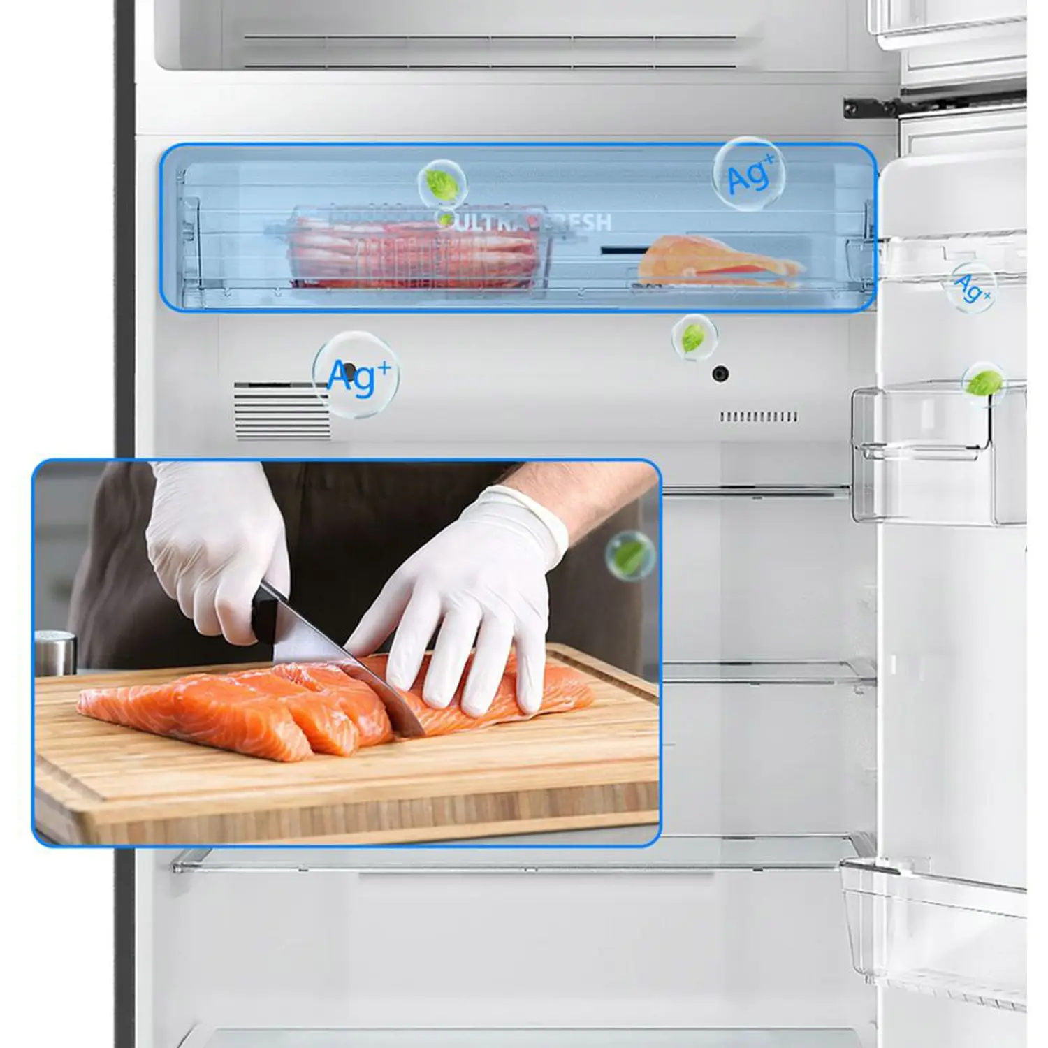 Холодильник Toshiba с верхней морозильной камерой 835 л зелёный (GR-RT835WE-GG)