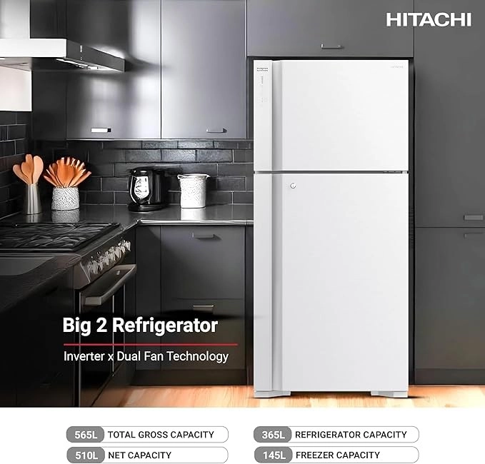 ثلاجة هيتاشي French Door سعة 760L أبيض (RV760PWH)