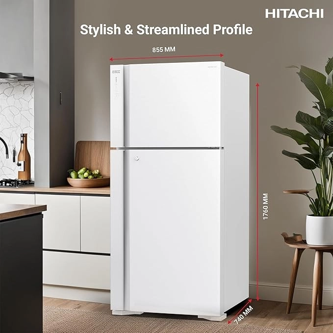 ثلاجة هيتاشي French Door سعة 760L أبيض (RV760PWH)