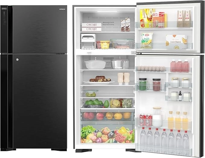 ثلاجة هيتاشي French Door سعة 760L أسود (RV760BBK)