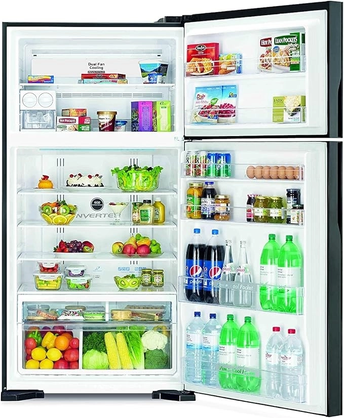 ثلاجة هيتاشي French Door سعة 990L أسود (RV990BBK)