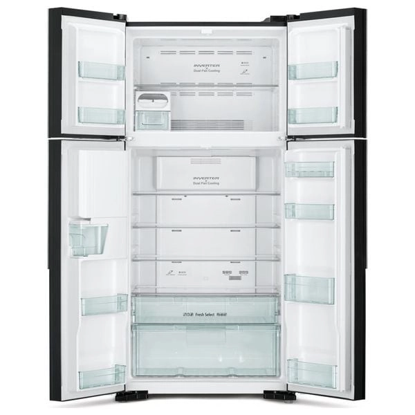Холодильник Hitachi Side-by-Side 760L Черное стекло (RW760GBK)