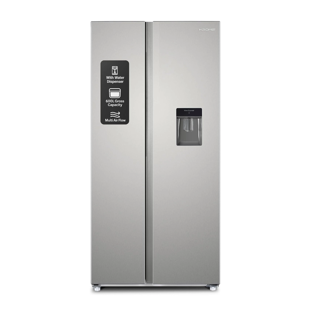 Холодильник Krome Side-by-Side 600L (KR-SBS600WM)