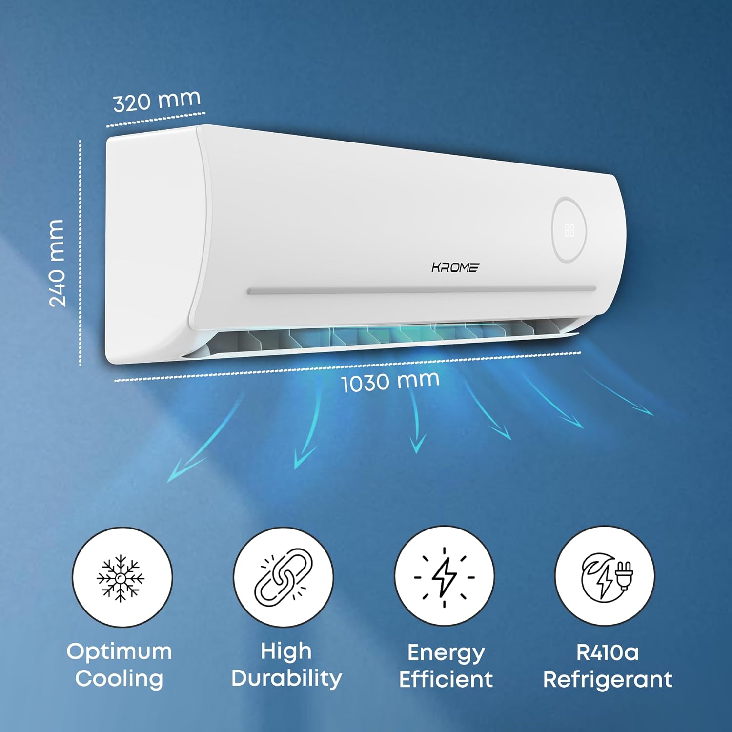 مكيف Krome 18000 BTU T3 R410 KR-AR18MT3