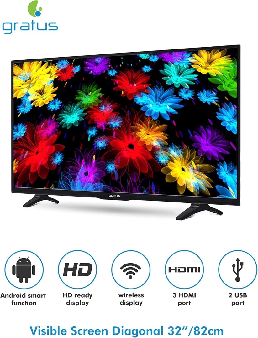 Gratus 32 inch Edgeless HD Smart TV Android