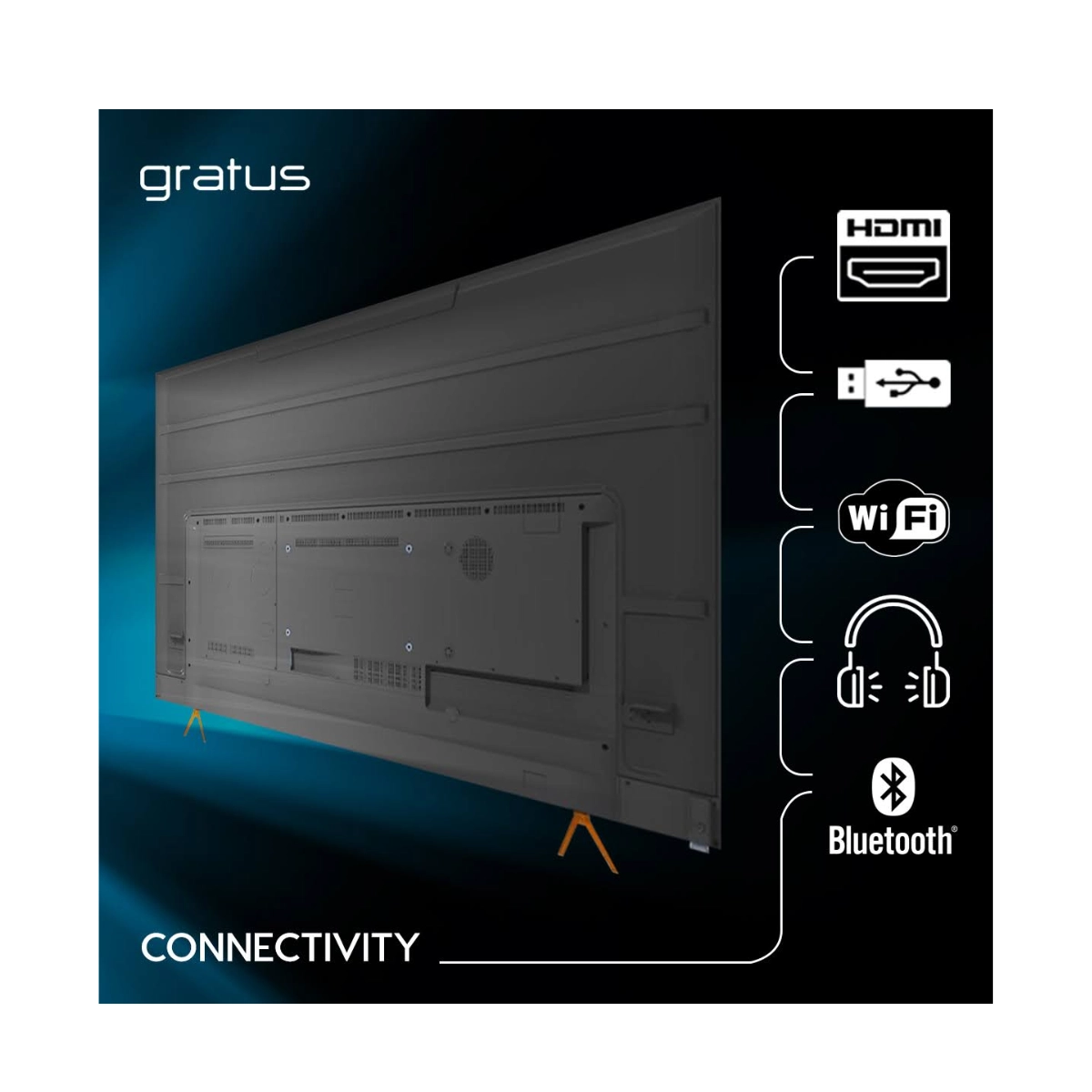 Смарт-телевизор Gratus 70 дюймов 4K QLED WebOS ThinQ AI Dolby Audio (LT70QW4K24H)