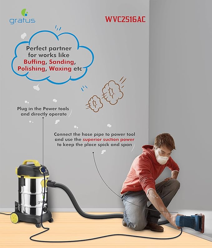 مكنسة جراتوس رطب وجاف 30L (GV818G25)