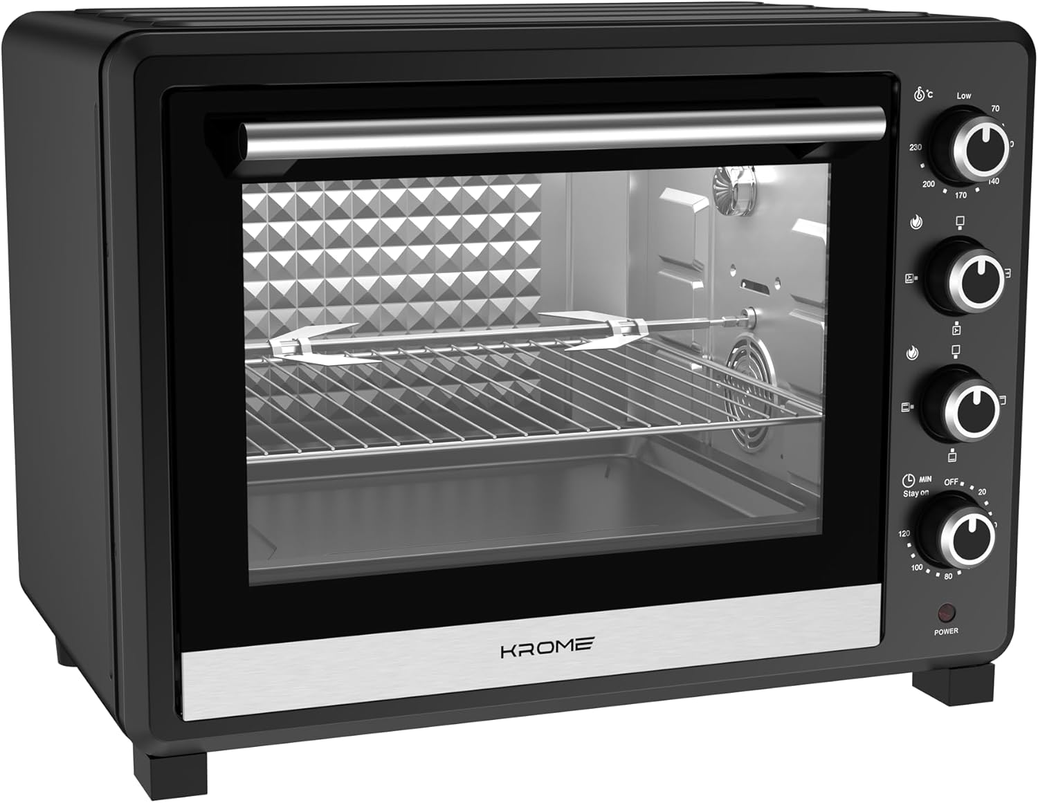 Электрическая духовка Krome OTG 70L с пультом (KR-EO70RC)
