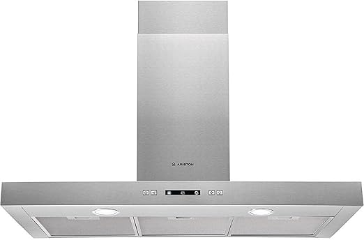 Ariston Вытяжка 90см 4-Скорости Алюм. фильтр Серебристая (AHBS9-3FLLX)