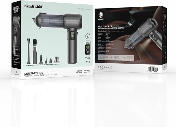 Green Lion GLV-15 3-in-1 Vacuum & Air Duster 100000 RPM