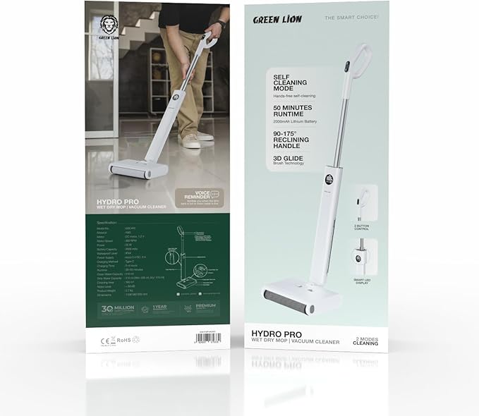 Green Lion Hydro Pro ممسحة ومكنسة رطب وجاف
