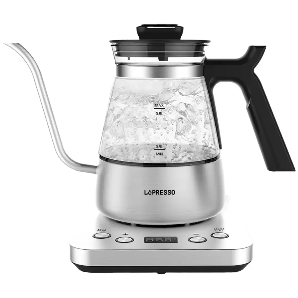 LePresso BrewWave Gooseneck Electric Kettle 800ml Digital (LPCFFGEK0021SL)