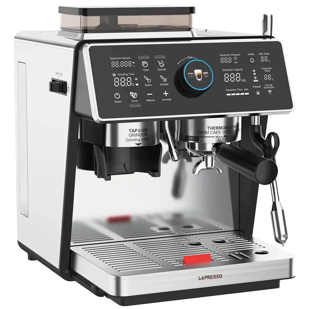 Кофемашина LePresso Viventé полуавтоматическая Dual Boiler с сенсорным дисплеем (LPCFFVSA0047SL)