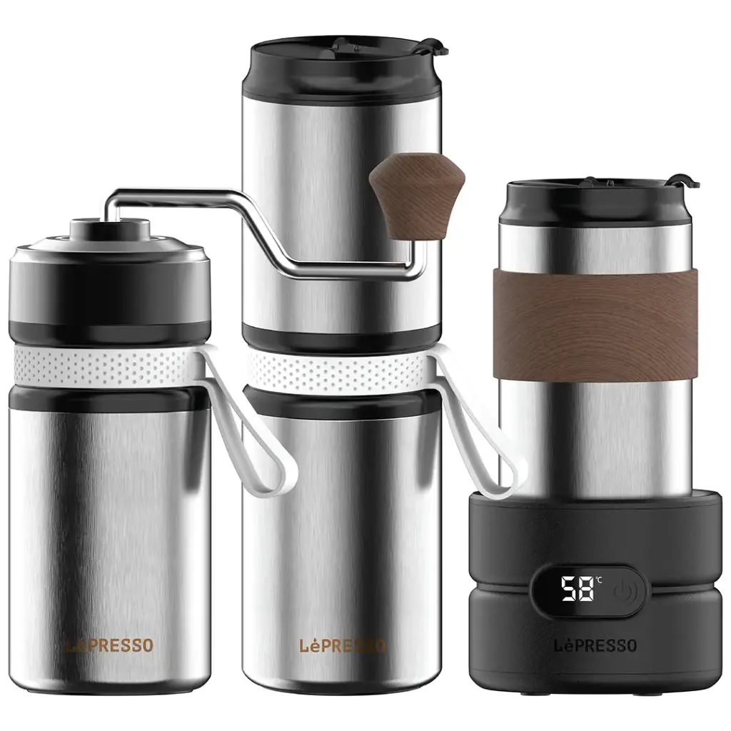 Набор LePresso Grindo Quattro 4-в-1 Outdoor Coffee Set USB-C (LP4IN1OCFFSSL)