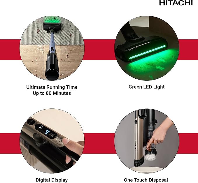 Hitachi Stick Vacuum Cleaner Blue (PV-XHE4PLMBGAE)