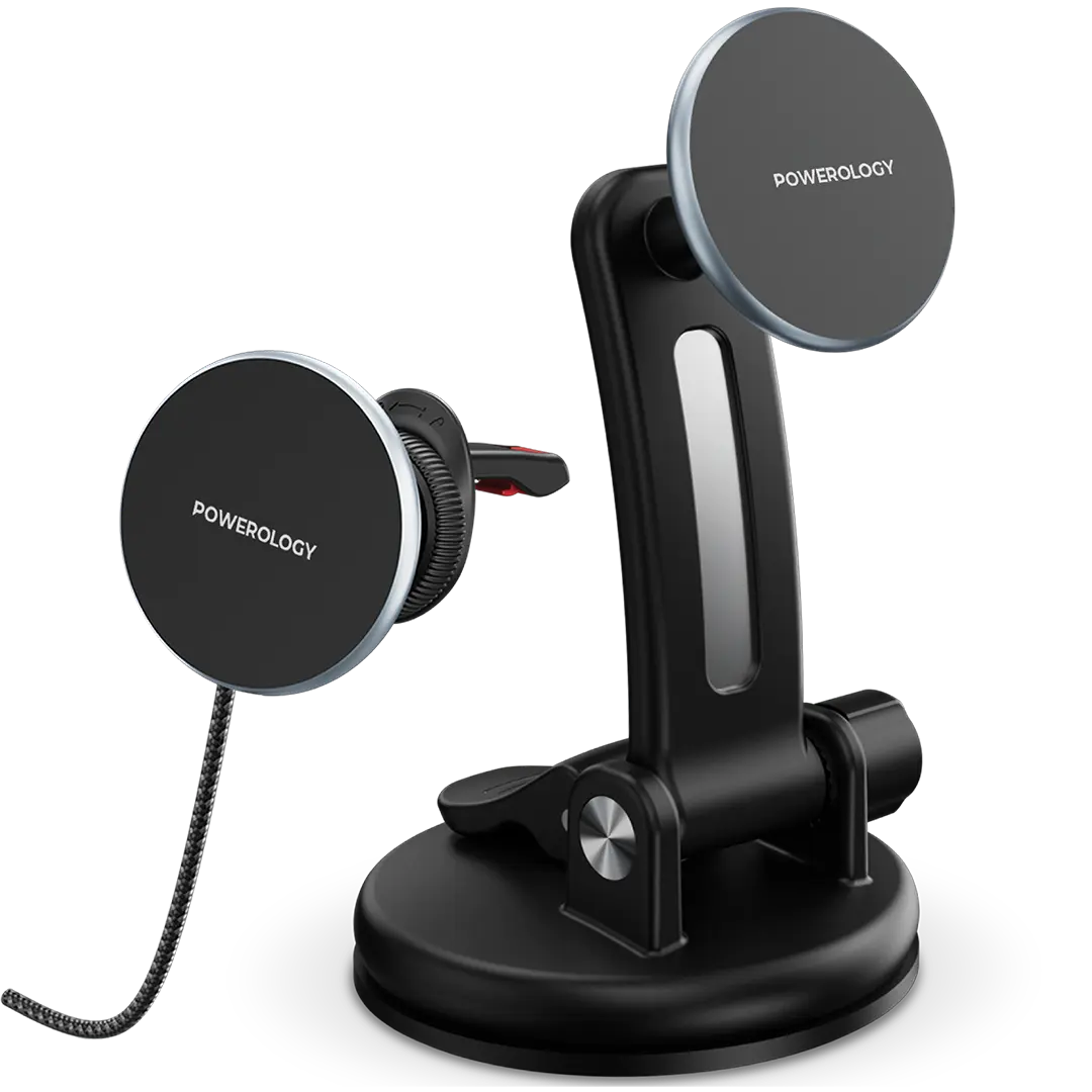 Магнитное беспроводное автомобильное зарядное устройство Powerology Airwave