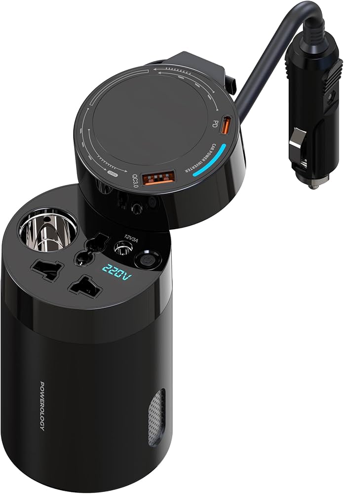 محول طاقة سيارة Powerology 200W Universal