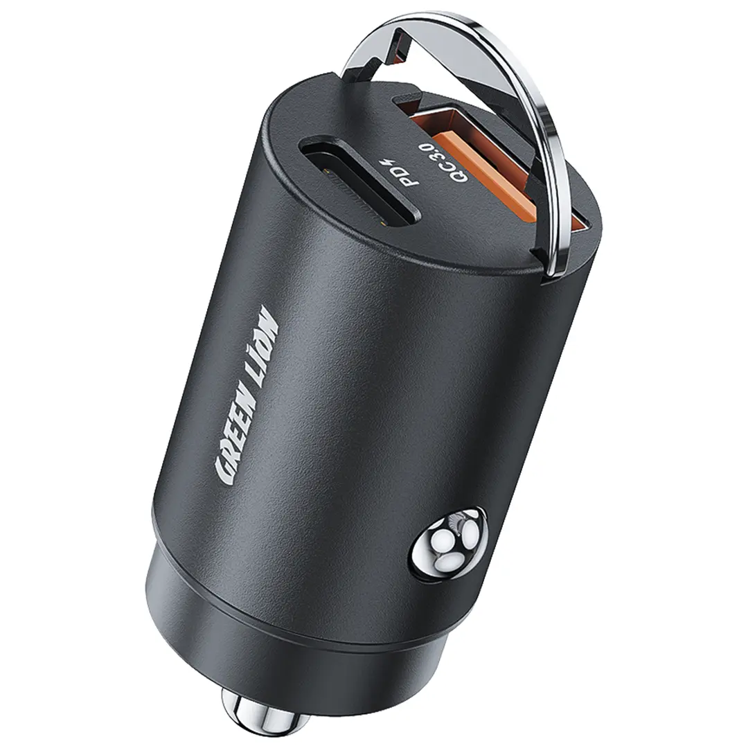 Автомобильное зарядное устройство Green Lion Ring Charge Dual Port 36W Type-C to Type-C 1M