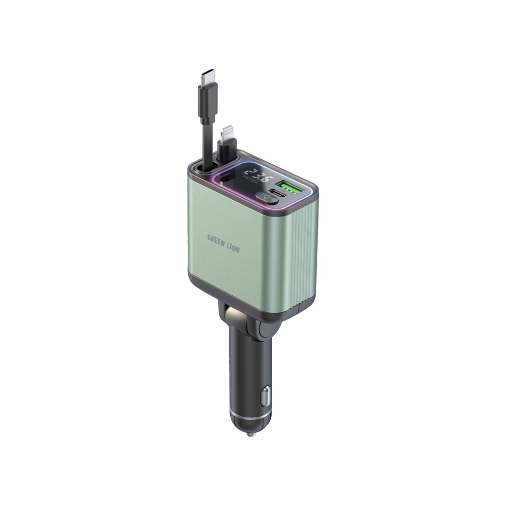 Green Lion Retractable 90W Car Charger PD-65W