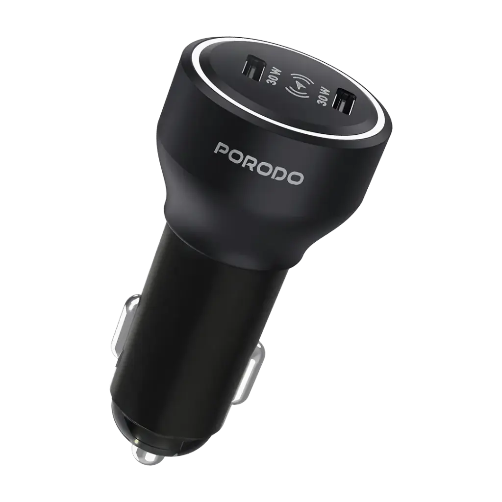 شاحن سيارة Porodo Velano Dual USB-C