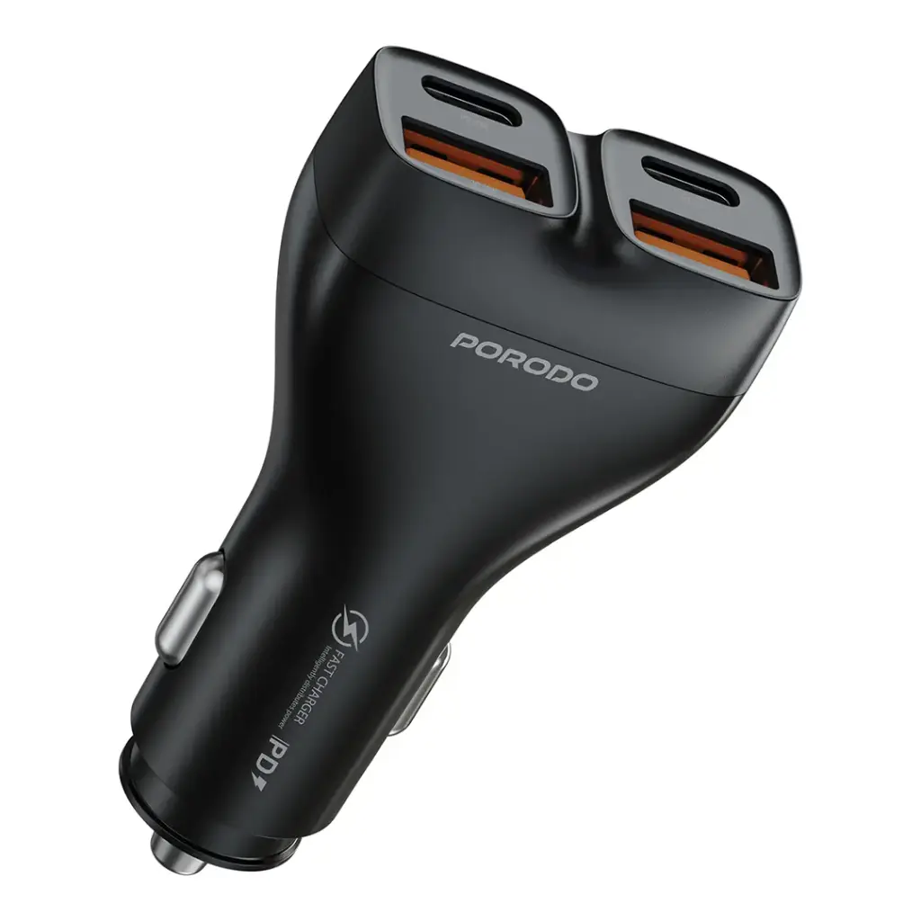 Porodo Dualpower 102W Car Charger USB-C To Lightning Cable