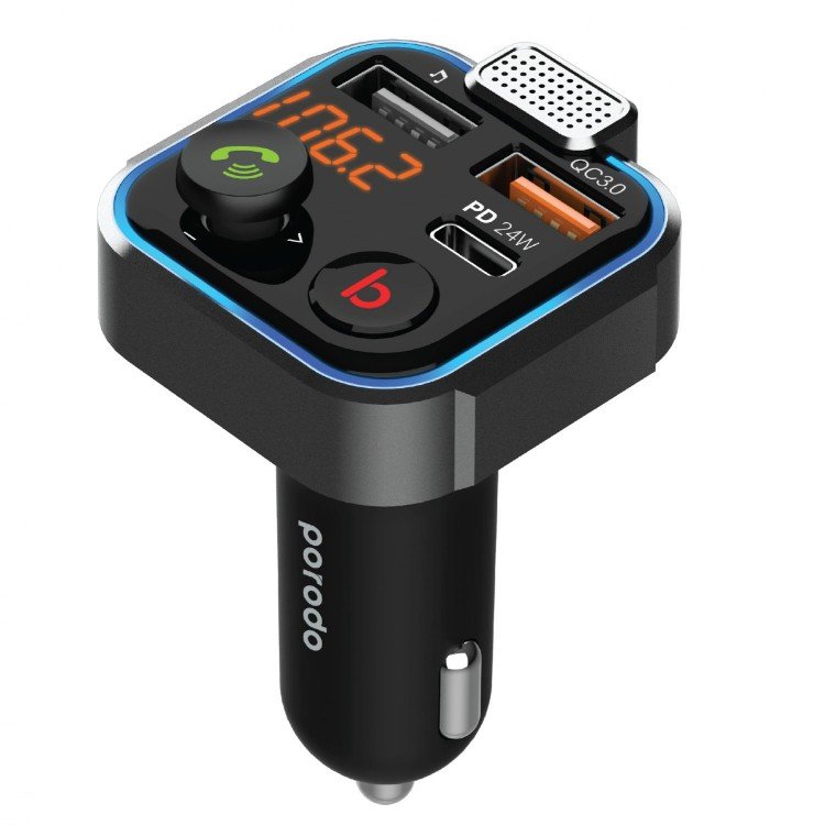 Porodo Smart Car Charger FM Transmitter